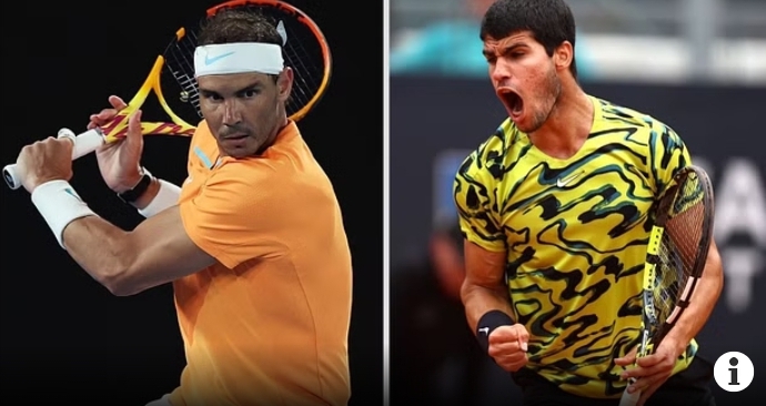 Rafael Nadal and Carlos Alcaraz gear up for Paris Olympics 2024.See more ..