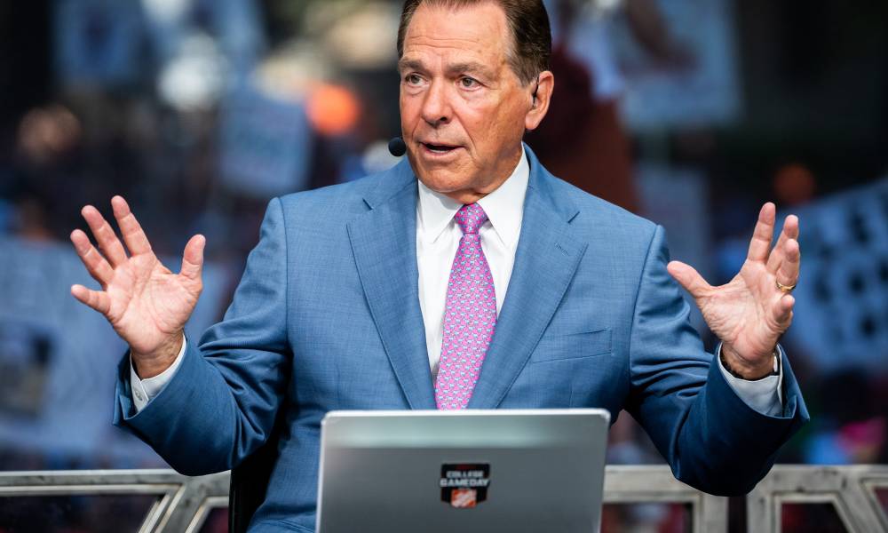 What is Nick Saban’s record when picking Alabama on ‘College GameDay’?